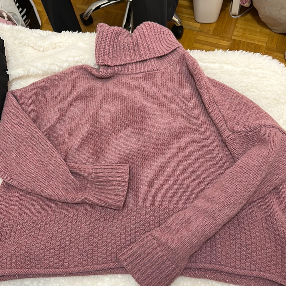 Madewell Pink Turtleneck Sweater